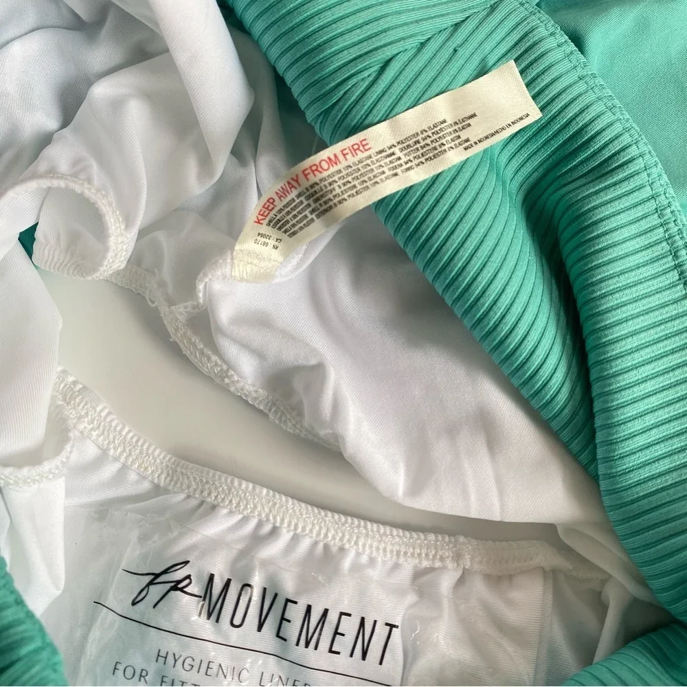 Nwot Free People Movement Game Time Shorts Aqua Blue size L